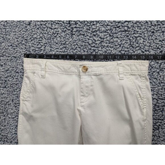 Y2K Revival Old Navy Low Rise Capri Pants Size 4 Boho Retro Beachy Casual White - Picture 9 of 13